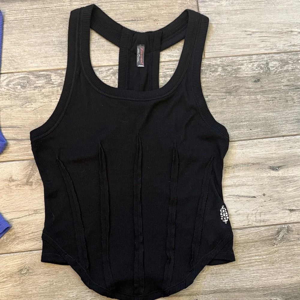 Free People Movement Racerback Tank Tops - Purple and Black - Picture 6 of 9